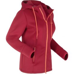 Kurtka neoprenowa ze stretchem, długi rękaw bonprix pomarańczowo-czerwono-mandarynkowy. Czerwone kurtki damskie bonprix, bez wzorów, z neoprenu, długie, bez kaptura. Za 89,99 zł.