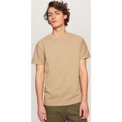 T-shirty męskie: Melanżowy t-shirt – Żółty