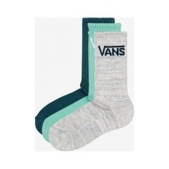 Vans 3-pack Skarpetki Zielony Szary. Szare skarpetki męskie Vans, bez wzorów, z elastanu. Za 66,95 zł.