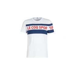 T-shirty z krótkim rękawem Le Coq Sportif ESS SAISON Tee SS N°3 M. Białe t-shirty męskie le coq sportif, s, bez wzorów, bez kołnierzyka, krótkie. Za 119,20 zł.