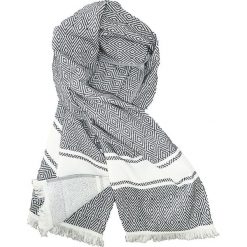 Kąpielówki męskie: Fouta „Chevron” w kolorze szaro-białym – 160 x 90 cm
