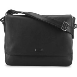 Torba na laptopa. Czarne torby męskie skórzane Wittchen, w paski, ze skóry, biznesowe, małe. W wyprzedaży za 429,90 zł.
