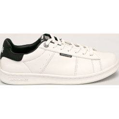 Jack & Jones - Buty. Białe sneakersy męskie Jack & Jones, z okrągłym noskiem, na sznurówki. Za 219,90 zł.