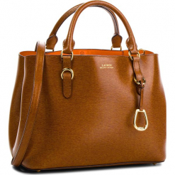 Torebka LAUREN RALPH LAUREN - Bennington 431693831002 Tan/Orange. Pomarańczowe torebki klasyczne damskie marki Lauren Ralph Lauren, bez wzorów, ze skóry, klasyczne, na ramię, bez dodatków. Za 1449,90 zł.