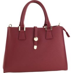 Torebki klasyczne damskie: Skórzana torebka w kolorze bordowym – 35 x 25 x 11 cm