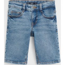 Mango Kids - Szorty dziecięce John 110-164 cm. Niebieskie spodenki chłopięce Mango Kids, bez wzorów, z elastanu, casualowe. Za 69,90 zł.