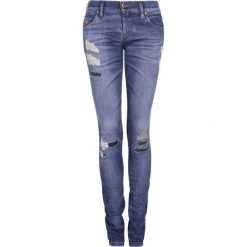 Diesel Jeansy "Grupee". Jeansy damskie Diesel, bez wzorów, z jeansu, z obniżonym stanem. Za 479,00 zł.