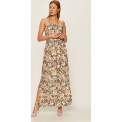 Vero Moda - Sukienka. Białe sukienki damskie Vero Moda, na co dzień, s, bez wzorów, z wiskozy, casualowe, z okrągłym kołnierzem, bez rękawów, maxi, proste. W wyprzedaży za 89,90 zł.