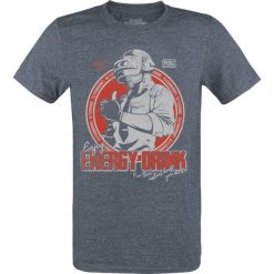 Playerunknown's Battlegrounds PUBG - Energy Drink T-Shirt odcienie granatowego. Szare t-shirty męskie z nadrukiem Playerunknown's Battlegrounds, l, z okrągłym kołnierzem. Za 74,90 zł.