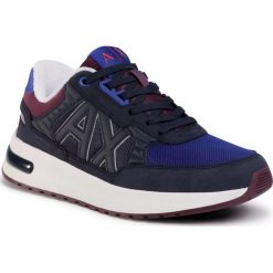 Sneakersy ARMANI EXCHANGE - XUX052 XV205 R580 Navy/Burgundy. Niebieskie sneakersy męskie Armani Exchange, bez zapięcia. Za 679,00 zł.