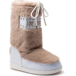 Śniegowce LOVE MOSCHINO - JA24052G06JS0209 Ardesia. Brązowe kozaki damskie Love Moschino, na zimę, ze skóry ekologicznej, bez zapięcia. W wyprzedaży za 419,00 zł.