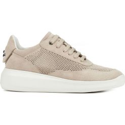Geox - Buty skórzane. Białe buty sportowe damskie Geox, ze skóry. W wyprzedaży za 359,90 zł.