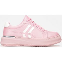 Różowe Sneakersy Aqiatune. Różowe sneakersy damskie Renee, z satyny. Za 119,99 zł.