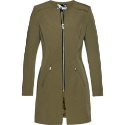 Marynarki i żakiety damskie: Długi żakiet bonprix zielony khaki
