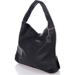 Torebki klasyczne damskie: Skórzana torebka w kolorze czarnym – 40 x 30 x 13 cm
