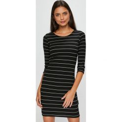 Tally Weijl - Sukienka. Brązowe sukienki dzianinowe marki TALLY WEIJL, na co dzień, l, casualowe, z okrągłym kołnierzem, mini, dopasowane. Za 119,90 zł.