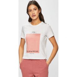 Tally Weijl - Top. Białe bluzki z odkrytymi ramionami marki TALLY WEIJL, s, z bawełny, z okrągłym kołnierzem. Za 19,90 zł.