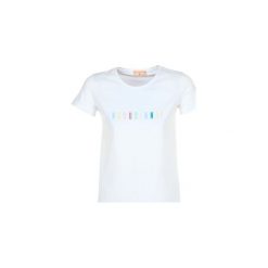 T-shirty z krótkim rękawem Moony Mood ILAMI. Białe t-shirty damskie Moony Mood, s, bez wzorów, bez kołnierzyka. Za 76,30 zł.