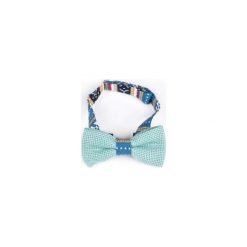 MUCHA LNIANA GOTOWA AQUAMARINE LINEN. Zielone muszki męskie marki R3s men's accessories, bez wzorów, ze lnu. Za 59,00 zł.