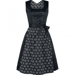 Black Premium by EMP Hedi's Dirndl Sukienka czarny. Czarne sukienki balowe Black Premium by EMP, m, z nadrukiem, z satyny, z klasycznym kołnierzykiem, bez rękawów. Za 99,90 zł.