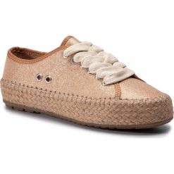 Espadryle EMU AUSTRALIA - Agonis Metallic Teens T11963 Rose Gold. Żółte espadryle damskie EMU Australia, bez wzorów, ze skóry, bez obcasa, bez zapięcia. W wyprzedaży za 169,00 zł.