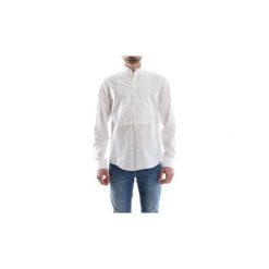 Koszule z długim rękawem Dondup UC189 PF008 PLASTRON. Szare koszule męskie Dondup, xl, bez wzorów, bez kołnierzyka, z długim rękawem. Za 500,36 zł.