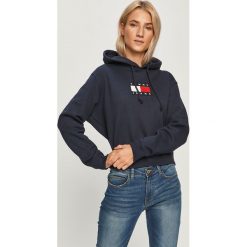Tommy Jeans - Bluza bawełniana. Bluzy damskie Tommy Jeans, s, z aplikacjami, z bawełny, bez rękawów, z kapturem. Za 579,90 zł.