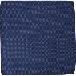 Elegancka, Męska Poszetka - ALTIES - Granat w Drobny Wzór POSZALTTANIA0163. Niebieskie poszetki męskie Alties, bez wzorów, z materiału, eleganckie. Za 16,90 zł.