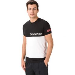 Calvin Klein Koszulka Czarny Biały. Czarne koszulki męskie Calvin Klein, s, bez wzorów, z bawełny, bez kołnierzyka, z krótkim rękawem, krótkie. Za 204,95 zł.