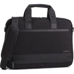 Torba na laptopa LANETTI - RM0886 Black. Czarne torby męskie skórzane Lanetti, bez wzorów, z materiału. Za 149,99 zł.