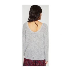 Sweter damski. Szare swetry damskie marki Promod, uniwersalny, bez wzorów, z tkaniny, z długim rękawem, długie, bez kaptura. Za 139,90 zł.