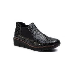 Botki RIEKER 53790-45. Botki damskie Rieker, bez obcasa, bez zapięcia. Za 249,99 zł.