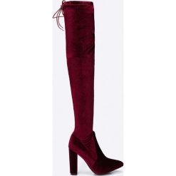 Public Desire - Kozaki Annie. Szare botki damskie lity marki Public Desire, z materiału. W wyprzedaży za 149,90 zł.