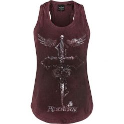 Topy damskie: Alchemy England Cross Dagger Top damski czerwony