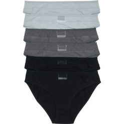 Figi z siatkową wstawką (6 par) bonprix czarno-szary. Czarne figi bonprix. Za 53,94 zł.