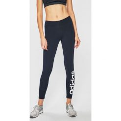 Adidas Performance - Legginsy. Niebieskie spodnie damskie adidas Performance, s, z nadrukiem, z elastanu. Za 119,90 zł.