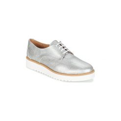 Derby Casual Attitude GEGE. Szare półbuty damskie marki Casual Attitude, na co dzień, bez wzorów, casualowe, bez obcasa, bez zapięcia. Za 279,20 zł.