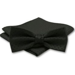 Elegancka Mucha Męska - Alties - Czerń w Drobny Wzór MUALTS0146. Muszki męskie Alties, na imprezę, w paski, eleganckie. Za 39,00 zł.