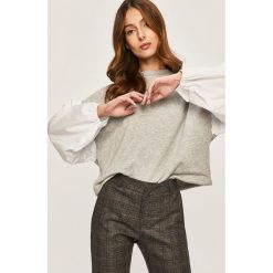 Answear - Bluza. Szare bluzy damskie ANSWEAR, s, bez wzorów, z bawełny, bez rękawów, bez kaptura. W wyprzedaży za 89,90 zł.