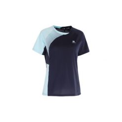 T-SHIRT BADMINTON 830 damski. Niebieskie t-shirty damskie ARTENGO, z elastanu. W wyprzedaży za 24,99 zł.