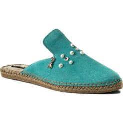 Espadryle PATRIZIA PEPE - 2V7754/A1OC-C717 Glamour Azure. Zielone espadryle damskie Patrizia Pepe, bez wzorów, z zamszu, bez obcasa. W wyprzedaży za 379,00 zł.