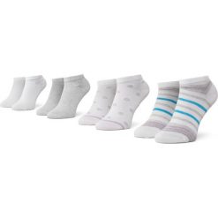 Zestaw 4 par niskich skarpet damskich QUAZI - QZ-SOCKS-65-04-WOMAN-009 Biały. Białe skarpetki damskie QUAZI, bez wzorów, z elastanu. Za 39,00 zł.