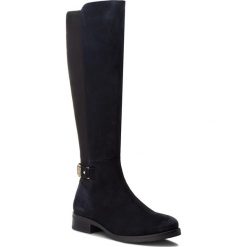 Oficerki TOMMY HILFIGER - Th Buckle High Boot FW0FW03065 Midnight 403. Niebieskie buty zimowe damskie marki Marc O'Polo, z polaru. Za 849,00 zł.