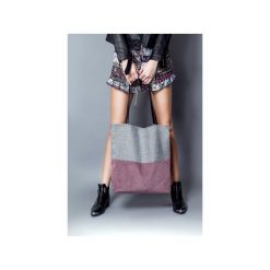 Torba duo popiel róż. Różowe torebki klasyczne damskie marki drops, bez wzorów, z bawełny, bez dodatków. Za 125,00 zł.