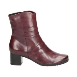 Caprice Botki burgundowy female czerwony 38 (UK5). Czerwone botki damskie Caprice, ze skóry, eleganckie, na zamek. W wyprzedaży za 269,00 zł.