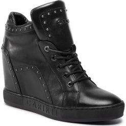 Sneakersy CARINII - B5167 E50-000-000-B88. Czarne półbuty damskie Carinii, z aplikacjami, ze skóry, bez obcasa, na obcasie, bez zapięcia. W wyprzedaży za 339,00 zł.