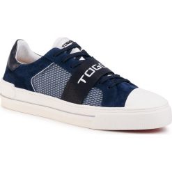 Trampki TOGOSHI - TG-12-04-000170 607. Niebieskie półbuty męskie Togoshi, bez wzorów, ze skóry, eleganckie, bez zapięcia. W wyprzedaży za 319,00 zł.