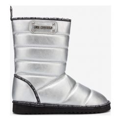 Love Moschino Śniegowce Srebrny. Szare śniegowce damskie Love Moschino, na zimę, z materiału, bez zapięcia. Za 865,95 zł.