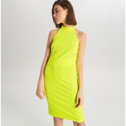 Neonowa spódnica midi - Żółty. Żółte spódniczki damskie Cropp, s, bez wzorów, midi. Za 49,99 zł.