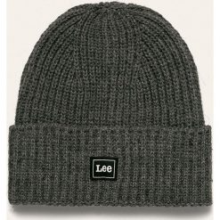 Lee - Czapka. Szare czapki męskie Lee, na zimę, bez wzorów, z wiskozy. Za 99,90 zł.